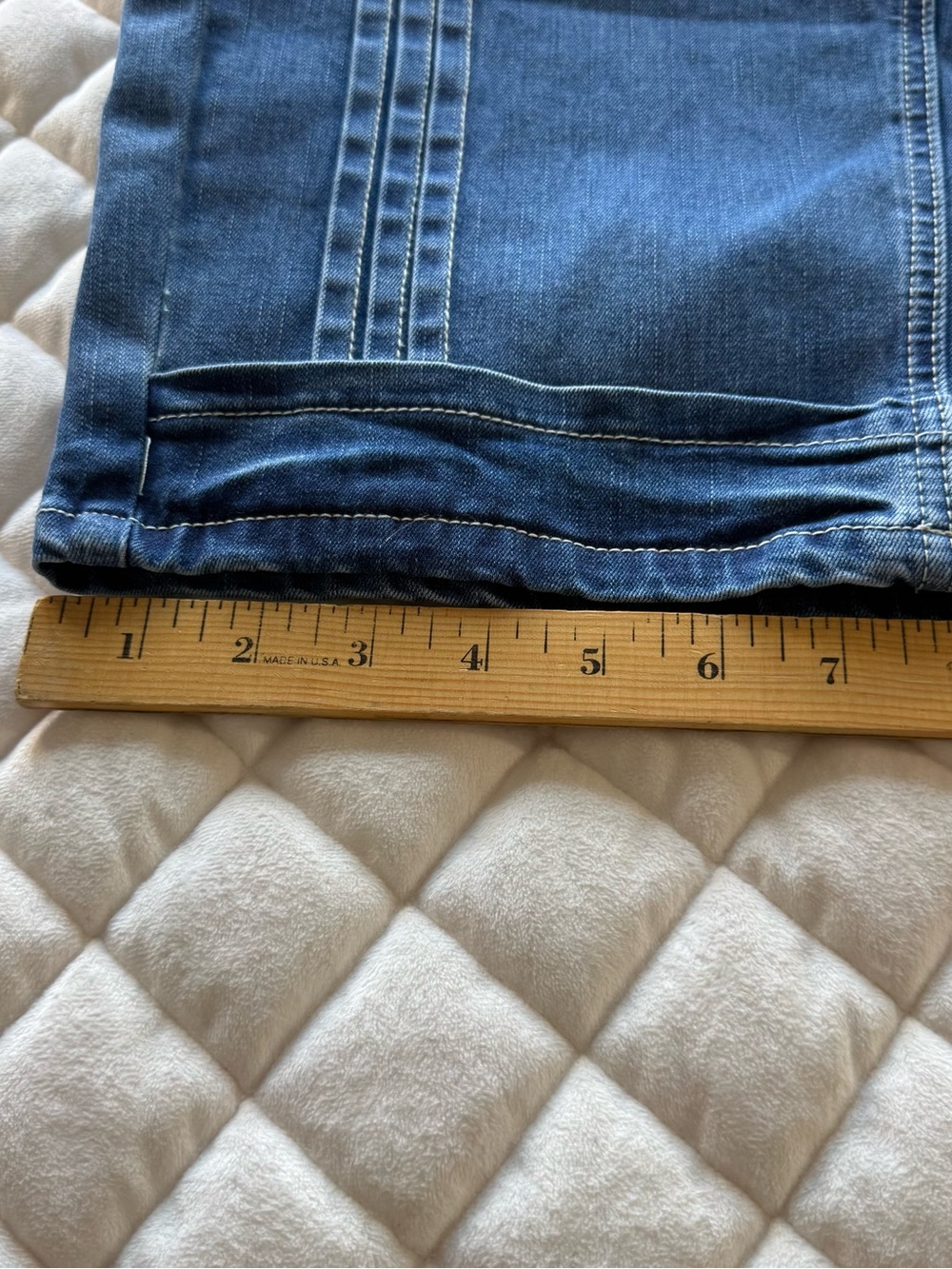 NWT Flamingals Medium Wash Pintuck Front Seam Straight Leg Jeans Size 2XL - Picture 13 of 14